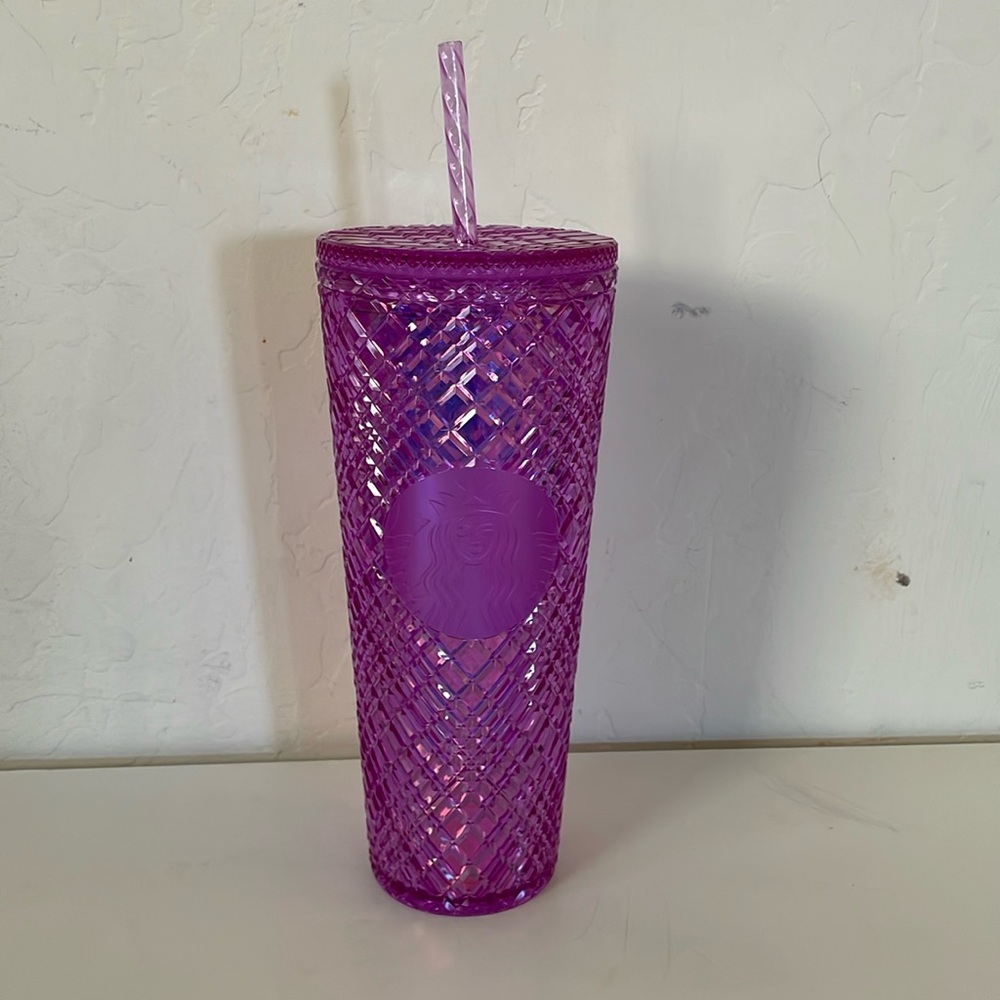 *NWT* Starbucks 2023 Pink Jeweled Venti 24oz Tumbler Cold Cup.